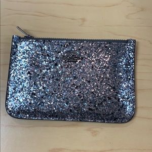 Sparkly grey Coach wallet with zip